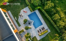 Riverside pool villa