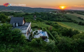 Riverside pool villa