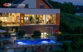Riverside pool villa