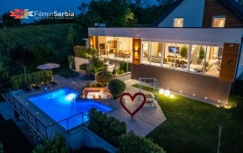 Riverside pool villa
