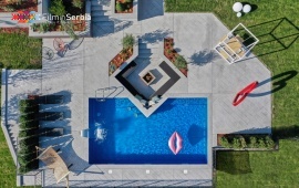 Riverside pool villa