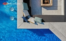 Riverside pool villa