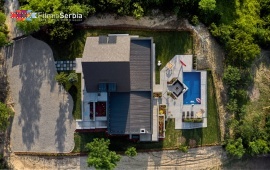 Riverside pool villa