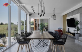 Riverside pool villa