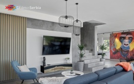 Riverside pool villa