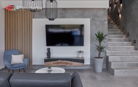 Riverside pool villa