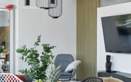 Riverside pool villa