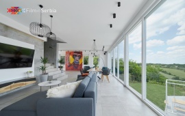 Riverside pool villa