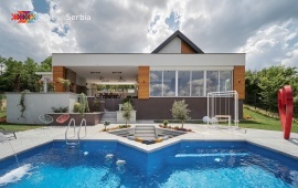 Riverside pool villa