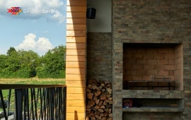 Riverside pool villa