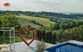 Riverside pool villa